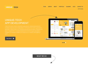 Unique Tech Free CSS Template